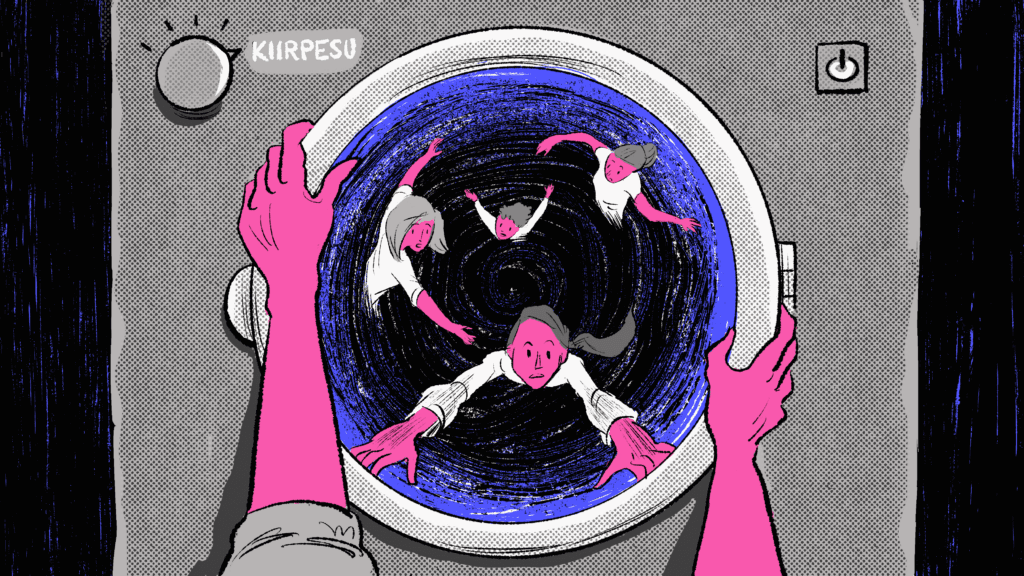 Eero Epner Eesti koroona vastu kaotajad pesumasin Joonas Sildre illustratsioon