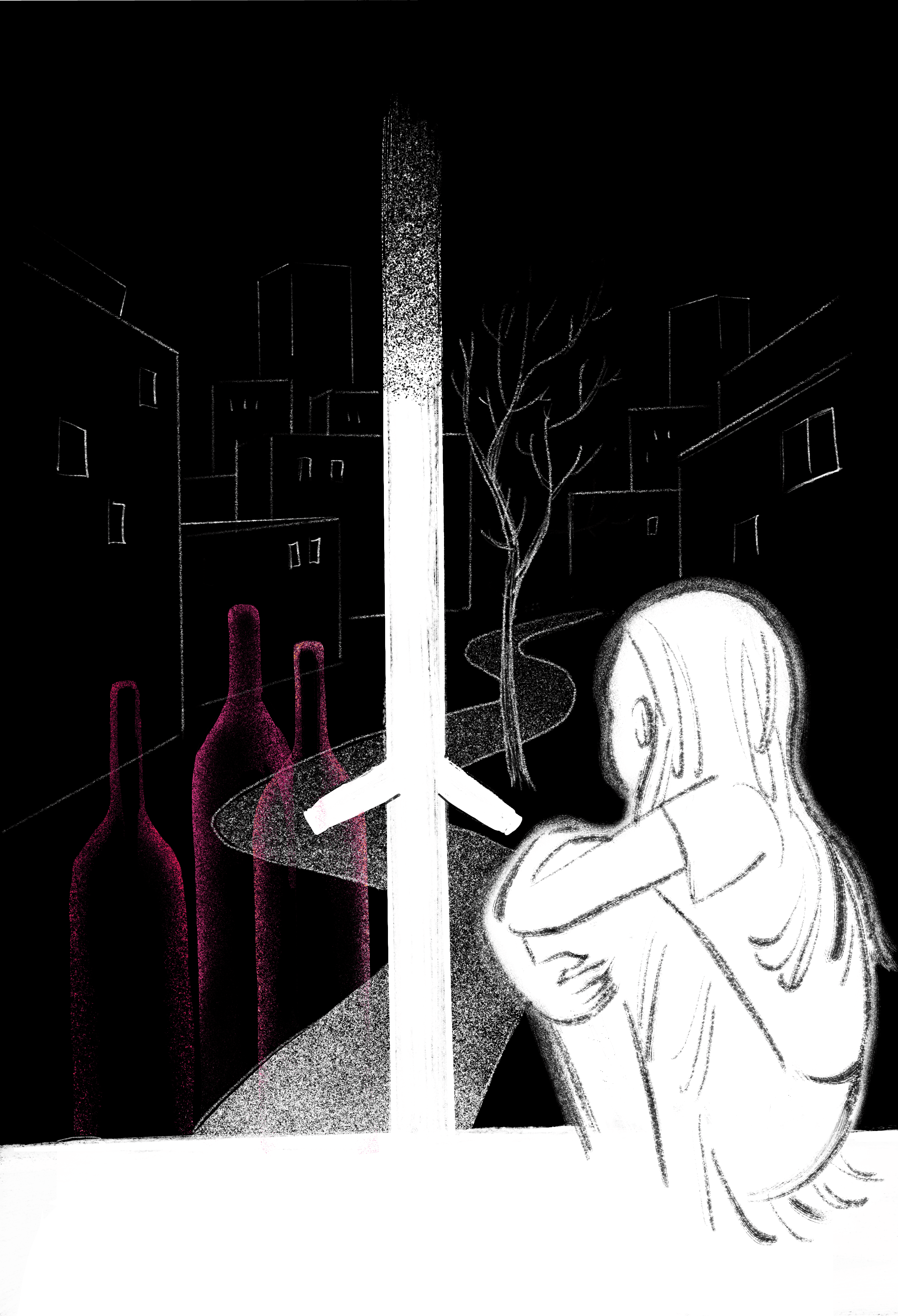 Levila ''Alkoholi lapsed'' Joonas Sildre illustratsioon tüdruk aknal